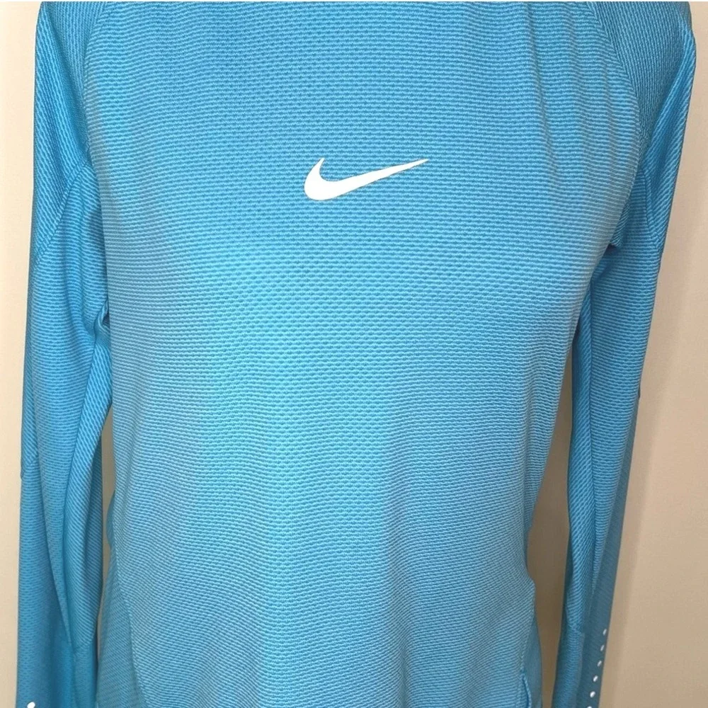 Nike AeroReact Running Top Large Lightweight Reflective Blue EUC‎